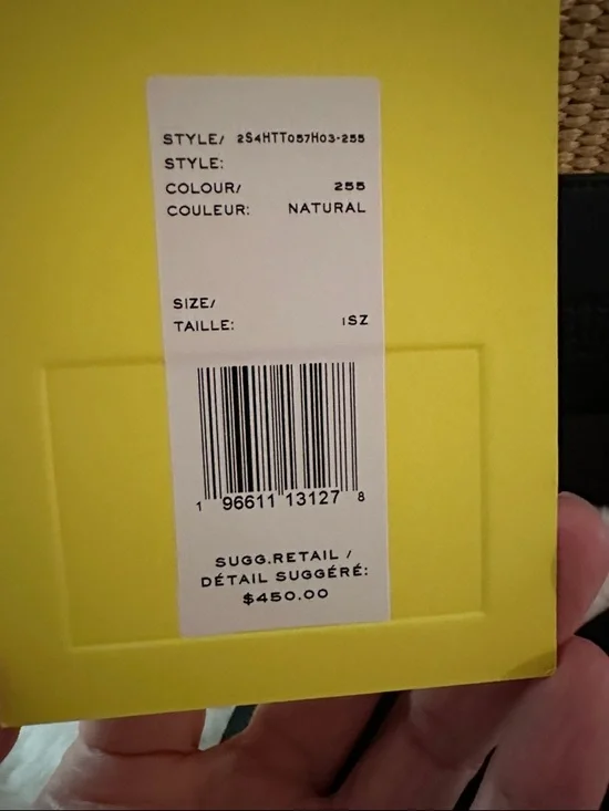 Marc Jacobs Straw Tote Bag with Black Trim and Logo - Picture 2 of 6